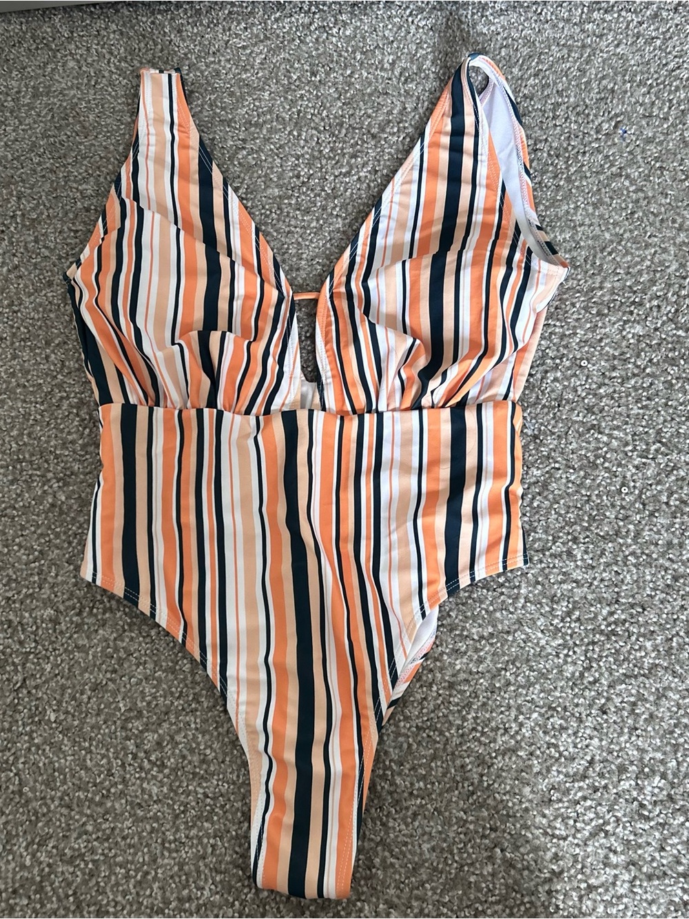Striped One Piece Swimsuit